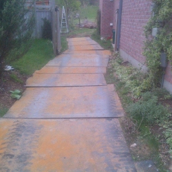 Protective steel road