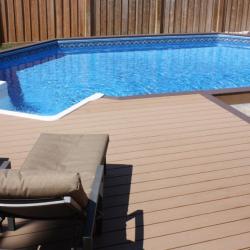 100 Onground pool with decking surrounding