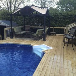 68 Wood Decking surrounding pool